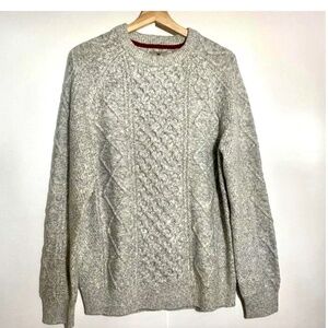 WIND RIVER HERITAGE - Unisex Grey Cable Knit Sweater